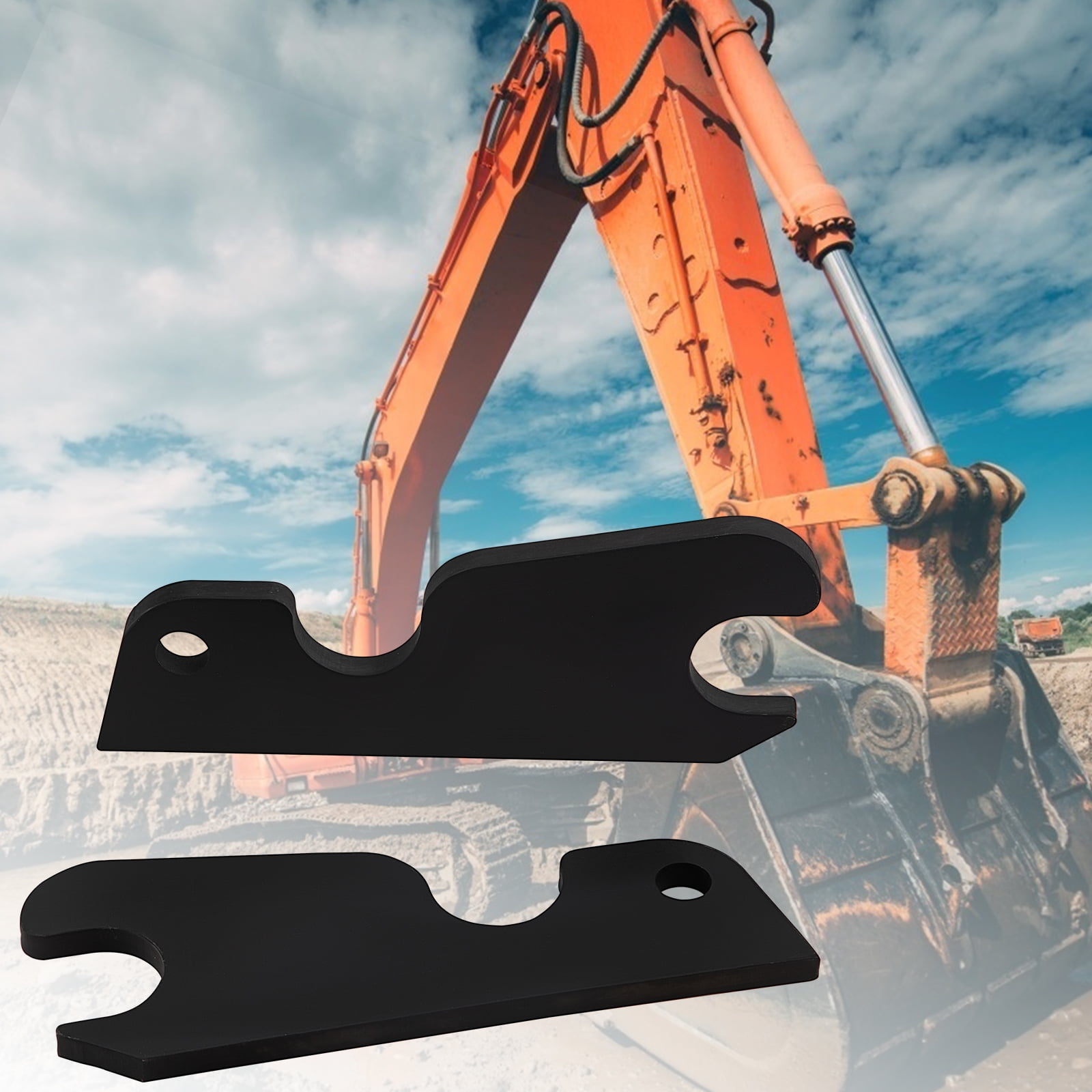 VEVOR 2pcs Excavator Bucket Ears Attachment, 3/4" Thickness Quick Attach Bucket Ears, Black