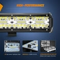 thumbnail image 5 of Nilight 20Inch 420W Triple Row Spot Flood Combo Led Light Bar Work Driving Lamp 2Pcs 4Inch 60W Cube LED Pods Lights for Trucks with Off-Road Wiring Harness Kit-3 Leads, 5 of 8