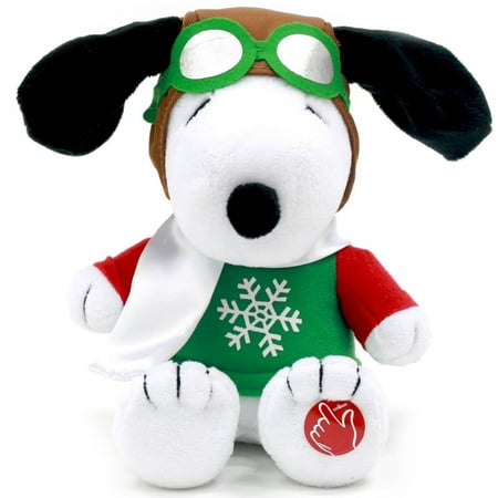 Holiday Time Animated Aviator Snoopy