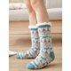 thumbnail image 5 of Calcetines navideños para mujer, con forro polar cálido, tejidos antideslizantes, calcetines té CACAGOO Calcetines de mujer, 5 of 7