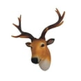 thumbnail image 1 of Wall Mounted Deer Head Resin Sculpture Animal Rustic Statue for Living Room, 1 of 8