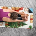 thumbnail image 5 of Christmas Yoga Towel with Storage Bag, 72.8"x26.8" - Suitable for Yoga, Pilates, Fitness, Hot Yoga, and More, 5 of 6