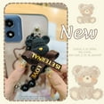 thumbnail image 4 of ABL-Phone Case For MOTO G Play 2024/4G/5G, Simplicity Skin-friendly feel Back Cover silicone cute soft case Waterproof Bear bracelet Dirt-resistant Black pearl pendant Cartoon Anti-knock, 4 of 9