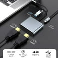 Laptop Extend Dual Screen Display Cellphone USB C Hubs Type C to Dual