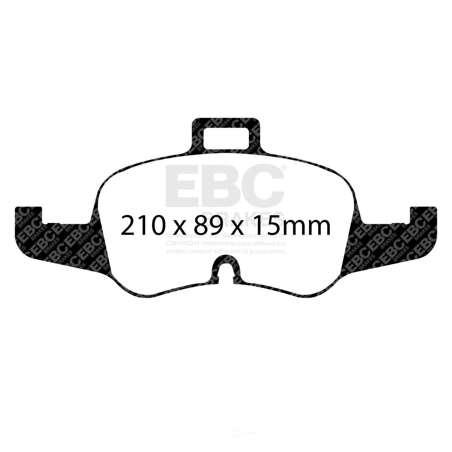 EBC Brakes Redstuff Premium Fast Street Pad For All Engine Sizes Fits select: 2016-2023 AUDI TTS
