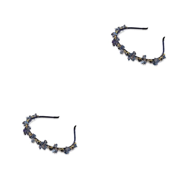 Qarigey Diadema de cristal estilo barroco accesorio de moda boda tocado de novia regalo de joyería elegante tocado femenino azul Azul 2piezas Qarigey CBP270810