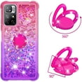 thumbnail image 2 of Clear Case for Xiaomi Redmi Note 11 Pro with Ring Kickstand, Bling Gradient Quicksand Glitter Flowing Liquid Floating Case Cover for Xiaomi Redmi Note 11 Pro/Note Pro+      Pink Mauve, 2 of 14
