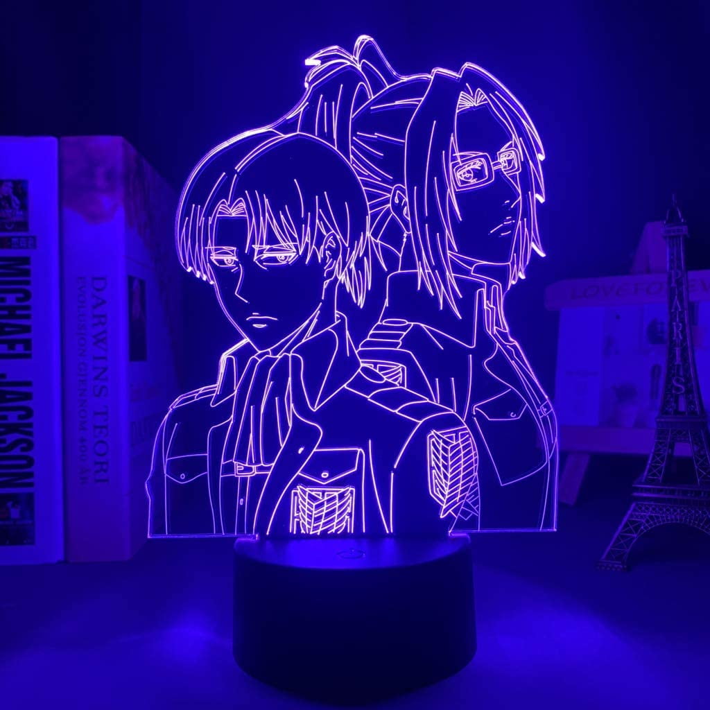 Levi's アクリルライト Attack on Titan Levi Ackerman Acrylic 3D Lamp Hange Zoe for Home