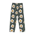thumbnail image 3 of Vsdgher Cute Poached Eggs Print Mens Pajama Pants Sleep & Lounge Pants, PJ Bottoms With elastic waistb and Pockets, 3 of 5