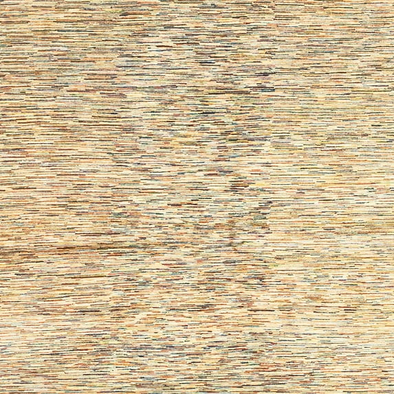 Ahgly Company Indoor Square Abstract Khaki Gold Solid Area Rugs, 4' Square