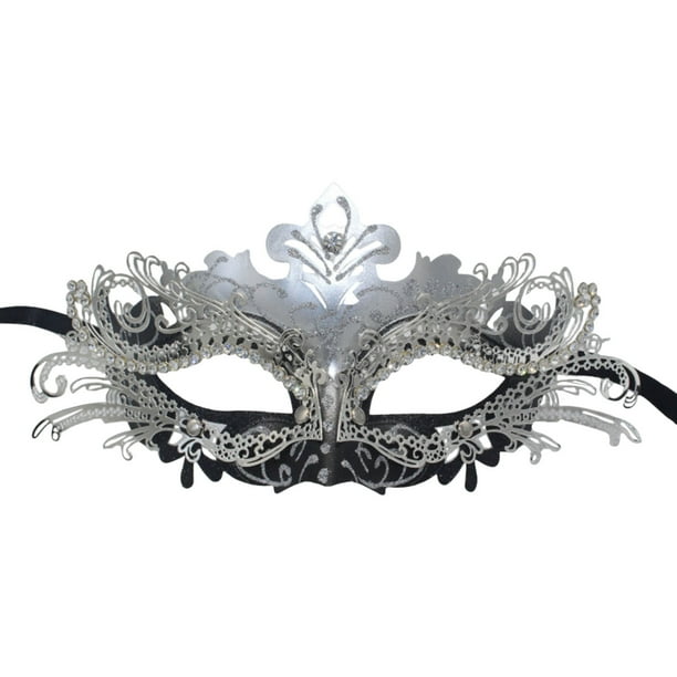 Mascarada para hombre y mujer con cadena de diamantes de imitación Decoración de Carnaval Adecuado para el traje del partido