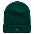 thumbnail image 5 of Paper Boat Embroidered 12 Inch Long Knitted Beanie - Dk Green OSFM, 5 of 5