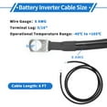 thumbnail image 6 of 1 Pc Battery Inverter Cable 6 AWG Gauge 6FT 5/16" Lug Battery Cable Universal for Car Vehicle Boat RV Solar Tinned Copper Black, 6 of 7