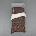 thumbnail image 2 of Colorful Duvet Cover Set, Autumn Forest Theme Fallen Fern Leaves in Different Colors Vintage Exotic Nature, Bedding Set with Shams and Fitted Sheet, 3 Sizes, by Ambesonne, 2 of 3