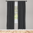 thumbnail image 3 of Ambesonne Dark Grey Curtains, Venetian Baroque, Pair of 28"x95", Black Grey, 3 of 5