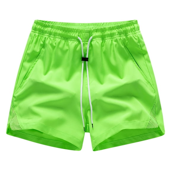 Men's Solid Color Ice Silk Breathable Outdoor Casual Sports Shorts