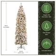 thumbnail image 6 of National Tree Company 9 ft. Pre-Lit Acacia Artificial Christmas Tree with 500 Lights, Slim Profile, Flocked Hinged Branches, 6 of 9