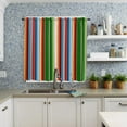 thumbnail image 4 of Colorful Mexican Stripes Small Curtain Rod Pocket Short Curtains Half Drapes Partition Cabinet Door Window Curtains Home Decor, 4 of 6