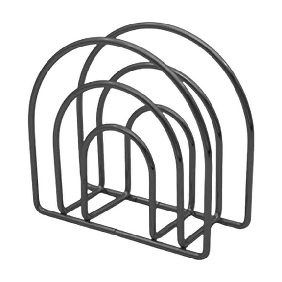 Black Black Iron Napkin Rack 551X531X217 Inch For Dining Table And Kitchen Organization