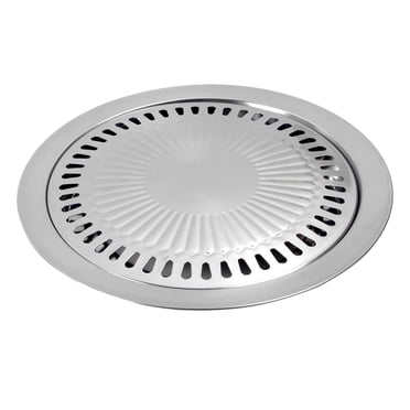 Stainless Steel Barbecue Non-stick Pan Cassette Oven Barbecue Tray for Home Barbecue Shop (Silver)