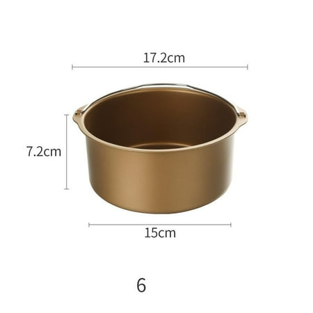 

Homeex Modern Golden Round Non-sticky Bottom Cake Mold Gold 6 inches