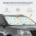 thumbnail image 3 of KLL Gold Stars Blue Dots Pattern Windshield Sun Shade 2-Piece Foldable Car Front Window Sunshade for Most Sedans SUV Truck- Medium, 3 of 5