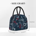 thumbnail image 2 of Balery Navy Blue Geometric Bolsa de Almuerzo para Mujeres, Caja de Almuerzo, Bolsa de Almuerzo Pequeña Impermeable, Tote de Almuerzo Reutilizable con Gran Capacidad, 2 of 6