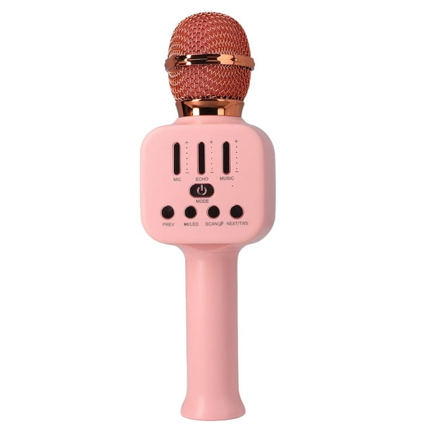 Ensemble guitare électrique et microphone pour enfants 6 cordes rose avec  suppor