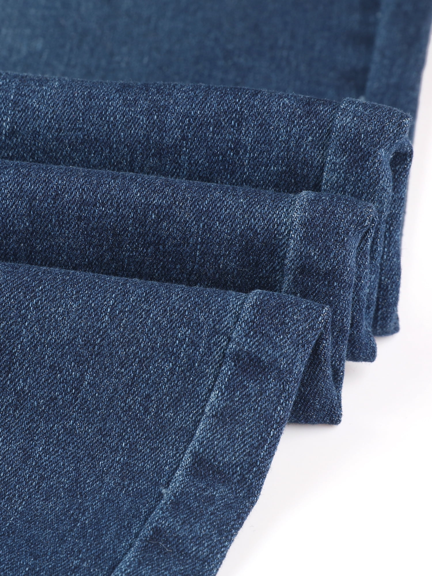 DARING DIVA Women's Wide High Waisted Stretchy Jeans Buttoned Denim Pants S Dark Blue