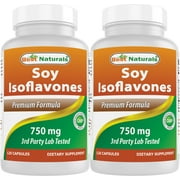 2 Pack Best Naturals Soy Isoflavones 750 mg 120 Capsules