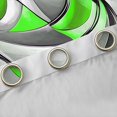 thumbnail image 4 of Homewish Green Swirl Geometric Kitchen Curtains,Modern Abstract Black Out Curtains Pack of 2 (42x63 Each), 4 of 6