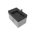 thumbnail image 3 of Amazon 30" Gray Wood Floating Vanity with Black Top and Chrome Trim, 3 of 10