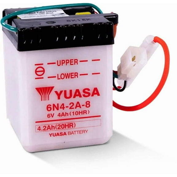 Yuasa 6N4-2A-8 Conventional 6V Battery (YUAM2648A)
