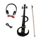 thumbnail image 4 of Violín eléctrico, conjunto de violín eléctrico, arco de violín acústico con estuche rígido. Negro mejorado, 4 of 9