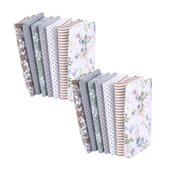 Fabric Fat Quarters Fabric Bundles,Cotton Crafts Fabric Bundle Patchwork Squares Quilting Sewing Patchwork DIY 7PCS