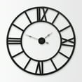thumbnail image 3 of Mercana Stoke 42L X 2.0W X 42H Black Iron Round Wall Clock, 3 of 8