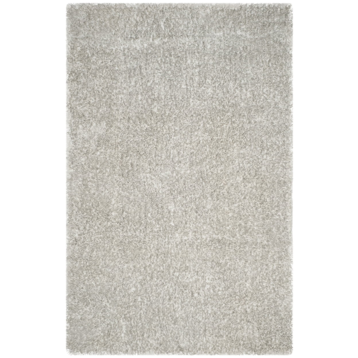 SAFAVIEH Toronto Deasun Solid Polyester Shag Area Rug, Light Grey, 3' x 5'
