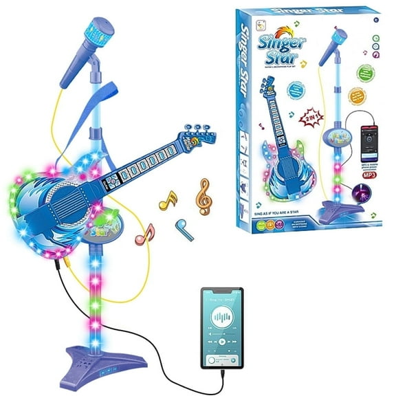 Style-Carry Musical Instrument Toy for Toddlers, Guitar Toys for Boy 4-8 Years, Pretend Play Microphone Toys,Gifts Toys for Boys 3-6 Years