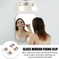 thumbnail image 3 of TABLZONE 12Pcs Mounting Clips Stainless Steel for Mirror Installation in Bathrooms, 3 of 7