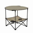 thumbnail image 1 of Lippert Components Table 2023053721 80 Pound Weight Capacity; Folding; Sand; Two-Tier Design; With Dual Cup Holders/Carry Bag, 1 of 7