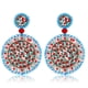 thumbnail image 4 of Pendientes de perlas de joyería, pendientes vintage, pendientes geométricos redondos, pendientes, 4 of 6