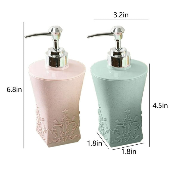Clearance! Rewenti Bathroom Accessories Set 2 Pcs Dispensing Bottles European Carved Shower Gel Repackaged Shower Gel Bottle Shampoo Empty Bottle Base Bottle Shampoo Bottle