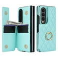thumbnail image 3 of ELEHOLD for Samsung Galaxy Z Fold 4 Wallet Case,Luxury Premium Diamond Leather Rotatable Ring Credit Card Cash Slot Magnetic Clasp Kickstand Shockproof Protective for Samsung Galaxy Z Fold 4,Green, 3 of 7