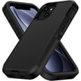 thumbnail image 1 of WWS-for iPhone 12 Pro Max Protective Case, Heavy Duty [Shockproof] [Dropproof] [Dustproof] Phone Case 3-Layer Rugged Hard Cover, Black, 1 of 4