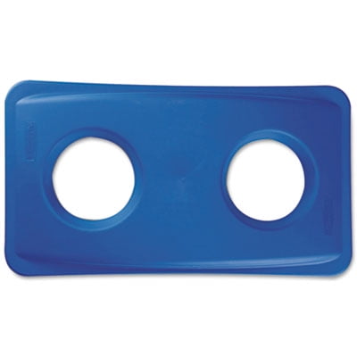 

Rubbermaid Commercial RCP269288BE Lid for Slim Jim Bottle Recycling Container 20.38w x 11.38d x 2.75h Blue