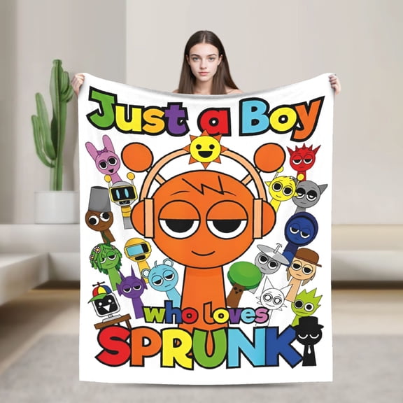 Sprunki Sprunki Oren Just a who loves Sprunki Customized for Bed Sofa Couch Piece Flannel Blanket