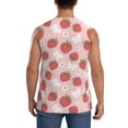 thumbnail image 4 of Lsque Floral Strawberr Print Men's Cotton Blend Sleeveless Muscle Shirts (S-3XL)- Moisture Wicking, Odor Protection, UPF 30+,Small, 4 of 8