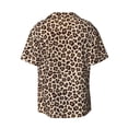thumbnail image 2 of Xecao offers the Leopard Print-2 for Men's Casual Short-sleeved Shirt, a button-up collared shirt with a pocket, perfect for beach vacations and yacht travel in the X-Large size., 2 of 7