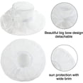 thumbnail image 5 of Women Girl Tea Party Fascinator Hat Church Funeral Cocktail Easter British Organza Veil Dress Hat Cap, 5 of 6