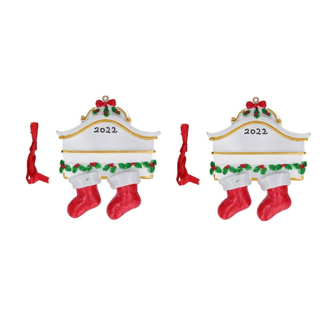 Colgante de Tema Navideño Ticfox 2 Piezas Colgantes de Adornos Navideños Decoración de Árbol de Navidad